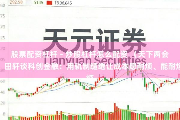 股票配资杠杆 - 炒股杠杆怎么配资 (天下两会)田轩谈科创金融:用轨制缱绻让成本愿耐烦、能耐烦